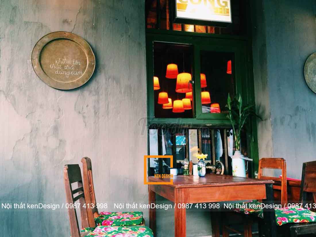 thiết kế quán cafe phong cách vintage 